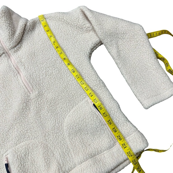 J. Crew Light Pink Sherpa Half Zip Pullover Sweater XS Valentines Winter Cozy - Picture 6 of 6